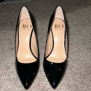 JLo black heels size 7.5 worn once